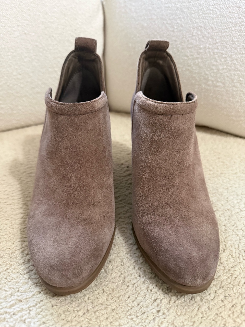 Vince Camuto Taupe Suede Ankle Booties